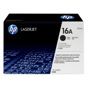 HP 16A Black Original LaserJet Toner Cartridge, Q7516A