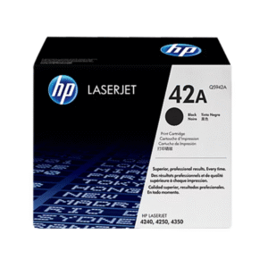 HP 42A Black Original LaserJet Toner Cartridge, Q5942A