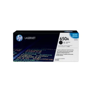 HP 650A Black Original LaserJet Toner Cartridge, CE270A