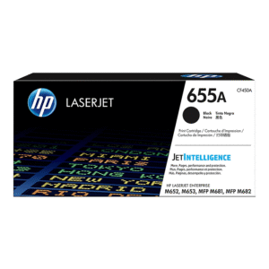 HP 655A Black Original LaserJet Toner Cartridge, CF450A