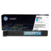HP 827A Cyan Original LaserJet Toner Cartridge, CF301A