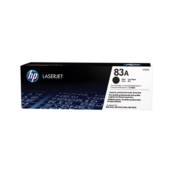 HP 83A Black Original LaserJet Toner Cartridge, CF283A