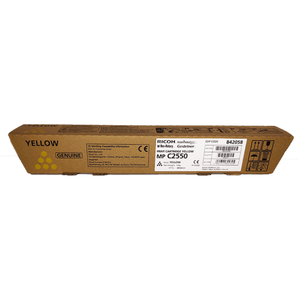 Ricoh 842058, Toner Cartridge Yellow, MP C2030, C2050, C2530, C2550- Original